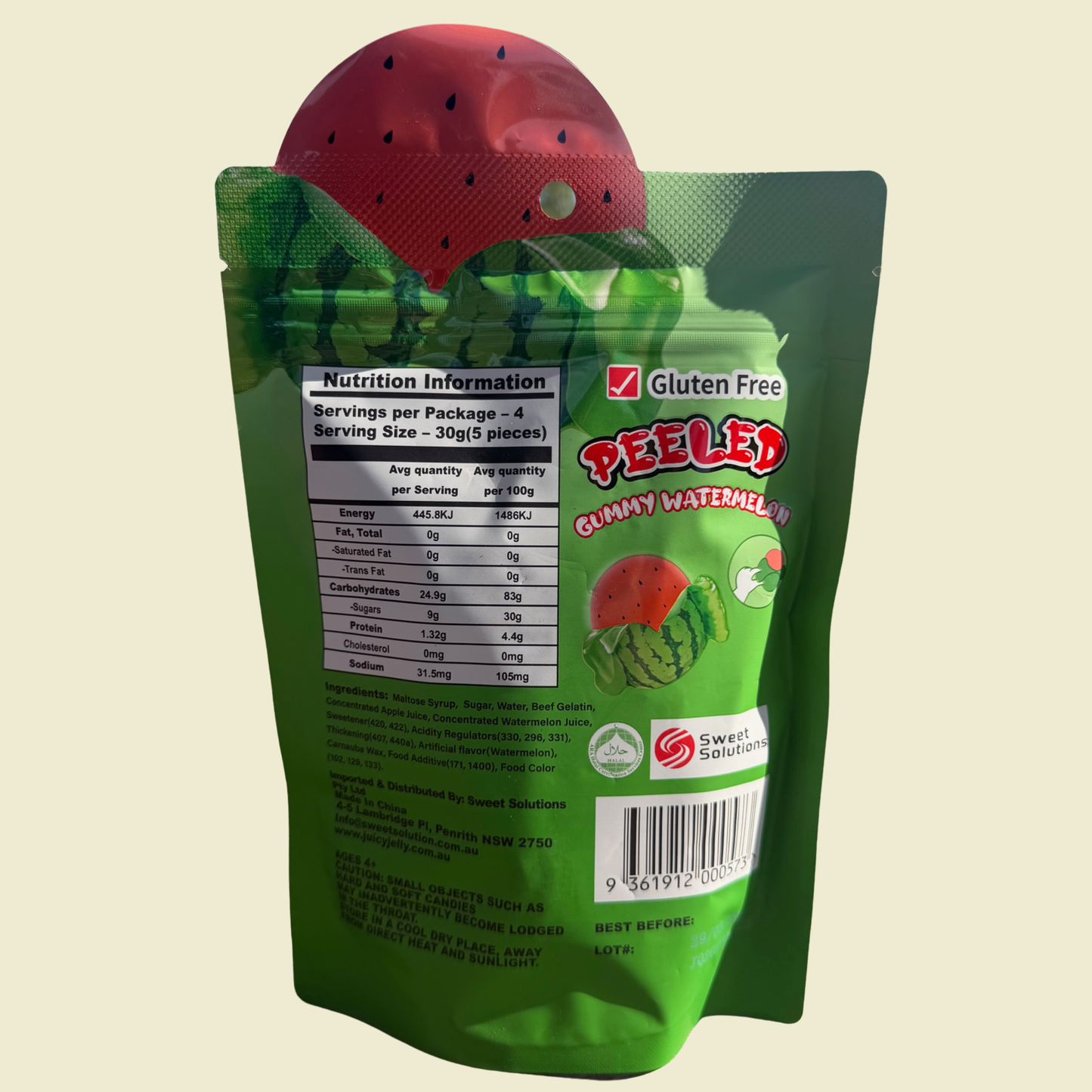 JUICY JELLY PEELED GUMMY - WATERMELON 120g