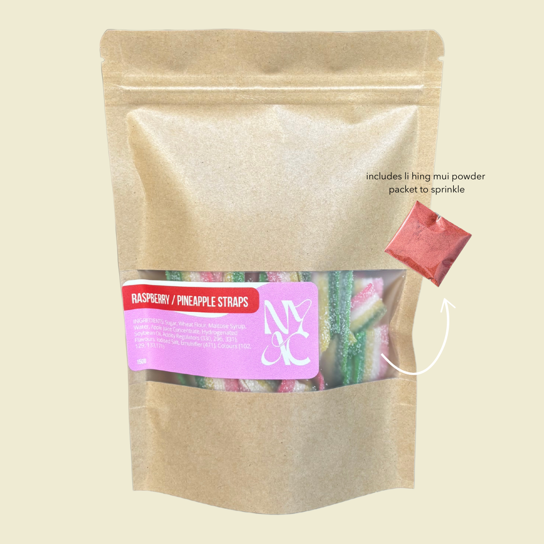 LI HING RASPBERRY PINEAPPLE STRAPS