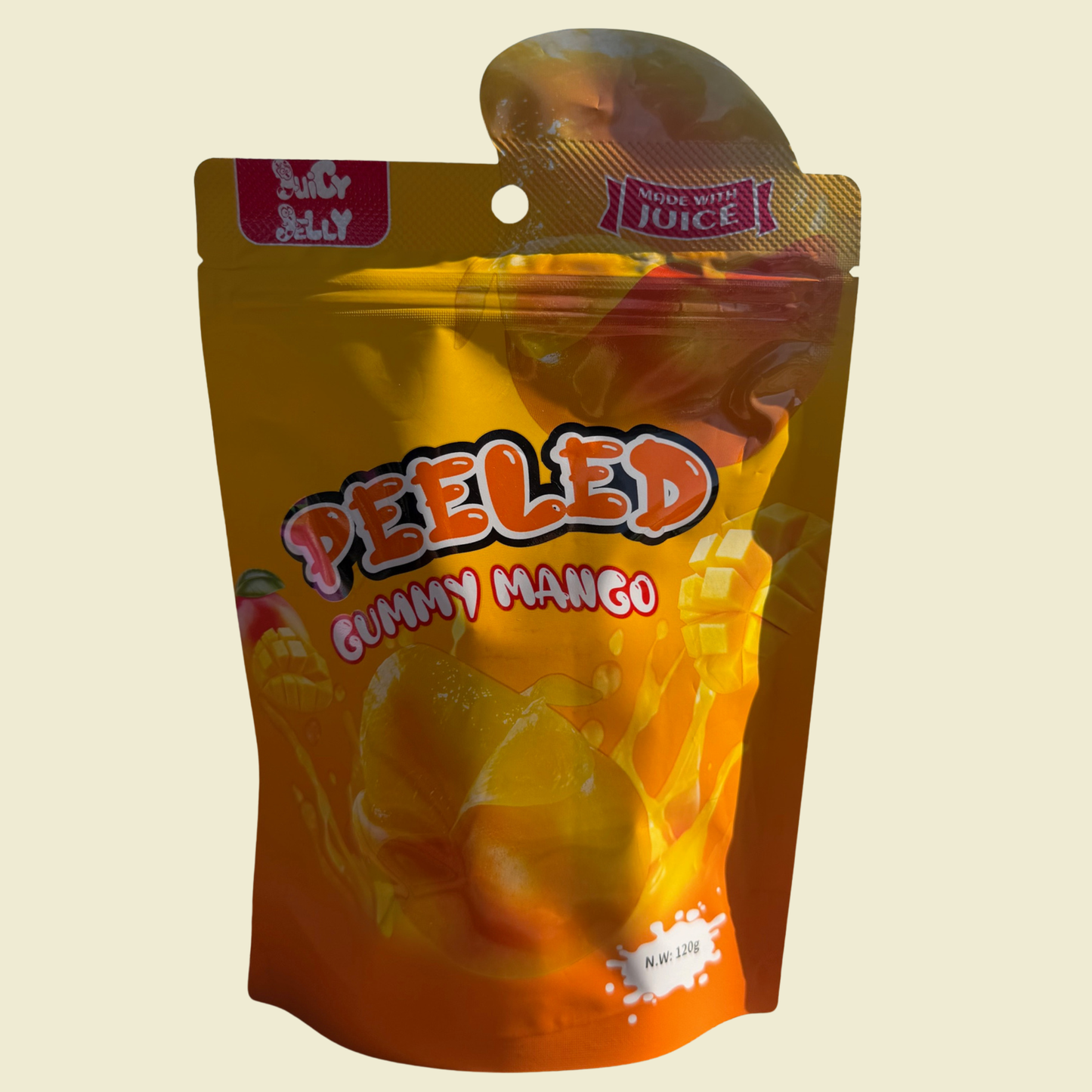 JUICY JELLY PEELED GUMMY -  MANGO 120g