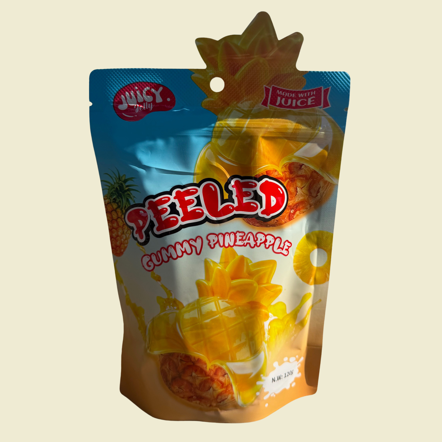 JUICY JELLY PEELED GUMMY -  PINEAPPLE 120g